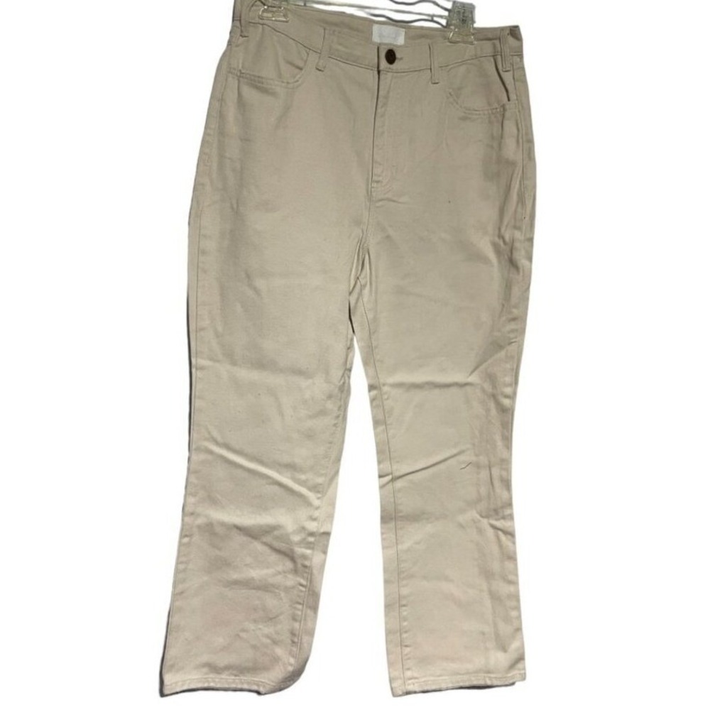 Every Tan Khaki High Waisted Straight Leg Denim Pants Size 30‎
